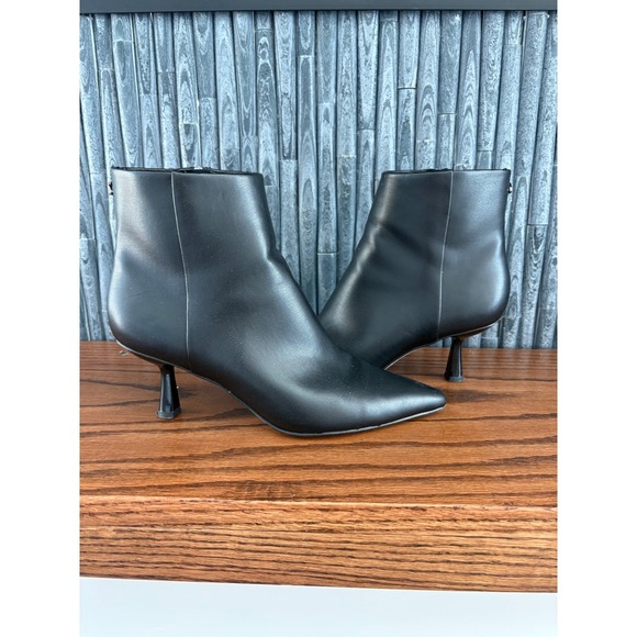 Circus NY by Sam Edelman Shoes - Circus NY by Sam Edelman Suzie Black Pointed Toe Kitten Heel Ankle Boots 7M